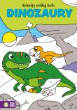 Okładka książki Koloruję według kodu Dinozaury - uszkodzone