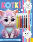 Okładka książki Kotki. Kolorowanka z kredkami