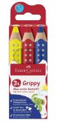 Opakowanie Kredki Grippy 3 kolory FABER CASTELL