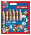 Opakowanie Kredki Woody Psi Patrol 6szt + temperówka STABILO