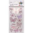 Opakowanie Kryształki samoprzylepne motyle różowe 18szt