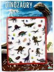 Okładka książki Książeczka z wypukłymi naklejkami. Dinozaury