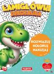 Łamigłówki dinozaura + naklejki. Autor: Katarzyna Salamon. Dadada.pl Okładka książki Łamigłówki dinozaura + naklejki