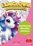 Łamigłówki jednorożca + naklejkami. Autor: Katarzyna Salamon. Dadada.pl Okładka książki Łamigłówki jednorożca + naklejkami