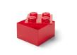 Opakowanie Lego pojemnik klocek czwórka transparentny czerw.