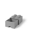 Opakowanie Lego pojemnik klocek z szufladą czwórka szary
