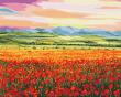 Opakowanie Malowanie po numerach BRUSHME 40x50 cm Zachód Słońca nad Polem Kwiatów