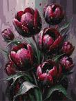 Opakowanie Malowanie po numerach - Karminowe tulipany 30x40cm