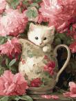 Opakowanie Malowanie po numerach - Kotek i porcelana 30x40cm