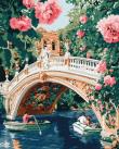Opakowanie Malowanie po numerach - Most i kwiaty 40x50cm