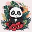 Opakowanie Malowanie po numerach - Panda w tropikach Kids