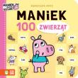 Maniek. 100 zwierząt. Autor: Agnieszka Matz. Dadada.pl Okładka książki Maniek. 100 zwierząt