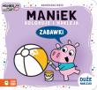 Maniek koloruje i nakleja. Zabawki. Autor: Agnieszka Matz. Dadada.pl Okładka książki Maniek koloruje i nakleja. Zabawki