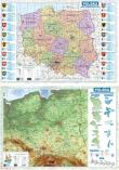 Okładka książki Mapa Polski A2 dwustronna fizyczno-administracyjna