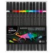 Opakowanie Markery Brush z cienkopisem 12 kolorów KIDEA
