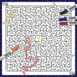Opakowanie Mata suchościeralna labirynt 100x100cm