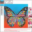 Opakowanie Mozaika diamentowa 5D kit 20x20 cm  BUTTERFLY 89741 CENTRUM