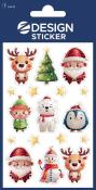 Opakowanie Naklejki brokatowe - świąteczne postacie