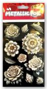 Opakowanie Naklejki foliowe Metalic Double Flowers PENMATE