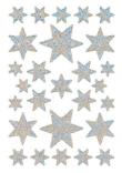 Opakowanie Naklejki gwiazdki srebrne