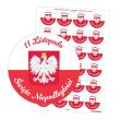 Opakowanie Naklejki patriotyczne - 11 Listopada - godło 24szt