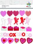 Opakowanie Naklejki piankowe serca 300szt