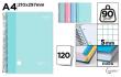 Opakowanie Notatnik A4/120K kołowy kratka MIX