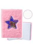 Opakowanie Notatnik pluszowy A5/80K linia Gwiazda z konfetti