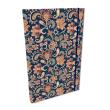 Opakowanie Notes A5 kratka z gumką Soft Touch Paisley Kwiaty Blue