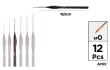 Opakowanie Pędzel ergonom malarski cienki liniowy 0# (12szt)