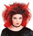 Opakowanie Peruka diablicy czarno czerwona z rogami
