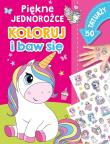 Piękne jednorożce. Koloruj i baw się. 50 tatuaży. Autor: Basia Szymanek. Dadada.pl Okładka książki Piękne jednorożce. Koloruj i baw się. 50 tatuaży