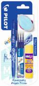 Pióro kulkowe Frixion Pilot niebieskie + wkład Frixion niebieski x3+klej szybkoschnący + gumka owalna blister. Wydawca: Pilot. Dadada.pl Opakowanie Pióro kulkowe Frixion Pilot niebieskie + wkład Frixion niebieski x3+klej szybkoschnący + gumka owalna blister
