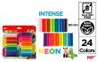 Opakowanie Plastelina 24 kolory intense + neon