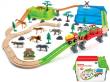 Opakowanie Pociąg drewniany ZOO 60el