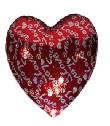 Opakowanie Poduszka Serce cekinowe 60cm