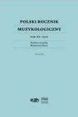 Okładka książki Polski Rocznik Muzykologiczny T.20 2022