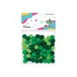 Opakowanie Pompony poliestrowe 15mm tonacja zielona 80szt