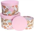 Opakowanie Pudełko Flower Box 3szt różowy ROZETTE