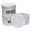 Opakowanie Pudełko Flower Box 3szt Sweet biały ROZETTE