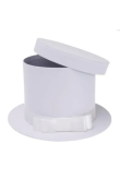 Opakowanie Pudełko Flower Box kapelusz biały ROZETTE