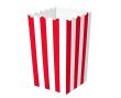 Opakowanie Pudełko na popcorn czerwono-białe paski 4szt
