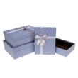 Opakowanie Pudełko prezentowe z kokardą 3szt nieb ROZETTE