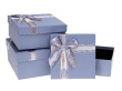 Opakowanie Pudełko prezentowe z kokardą 3szt nieb ROZETTE