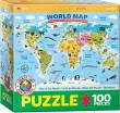 Opakowanie Puzzle 100 Mapa Świata (XXL)