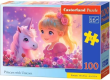 Opakowanie Puzzle 100 Princess with Unicorn CASTOR