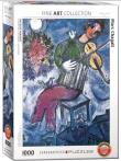 Opakowanie Puzzle 1000 Niebieski wiolonczelista, Marc chagall