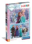 Opakowanie PUZZLE 2 x 20 EL SUPER KOLOR Frozen