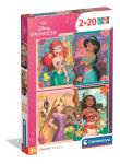 Opakowanie PUZZLE 2 x 20 EL SUPER KOLOR Princess