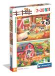 Opakowanie PUZZLE 2 x 20 EL SUPER KOLOR The Farmyard Family